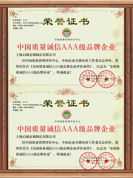 啟域榮譽(yù)證書(shū)